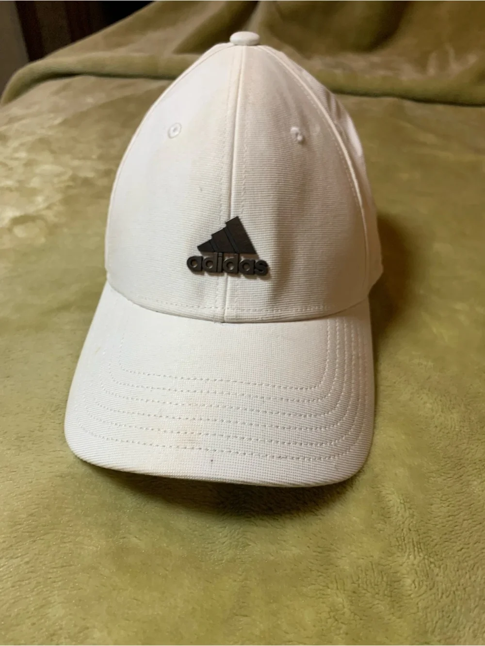 adidas Kids White Cap with Black Logo